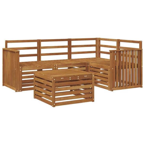 Комплект дивани за открито 5 pcs Естествен
