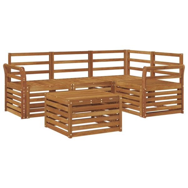 Комплект дивани за открито 5 pcs Естествен