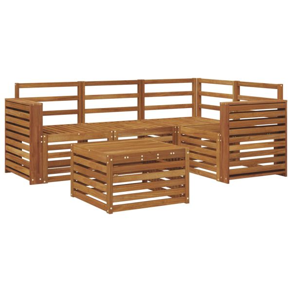 Комплект дивани за открито 5 pcs Естествен
