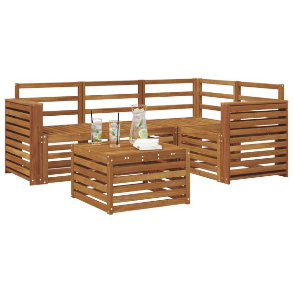Комплект дивани за открито 5 pcs Естествен
