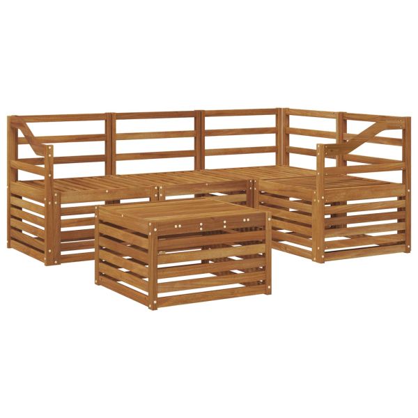 Комплект дивани за открито 5 pcs Естествен