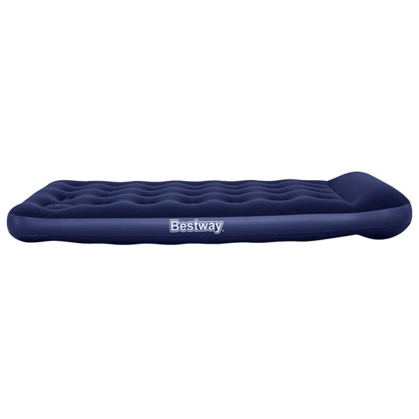 Bestway Надуваем флокиран матрак с вградена крачна помпа, 188x99x28 см