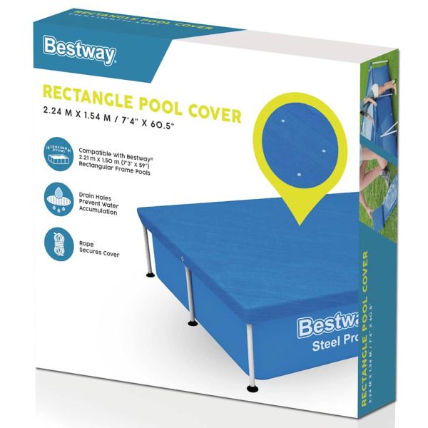 Bestway Покривало за басейн Flowclear, 221x150 см