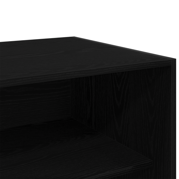 Гардероб с рафт Черния дъб 100 x 50 x 200 cm Инженерно дърво