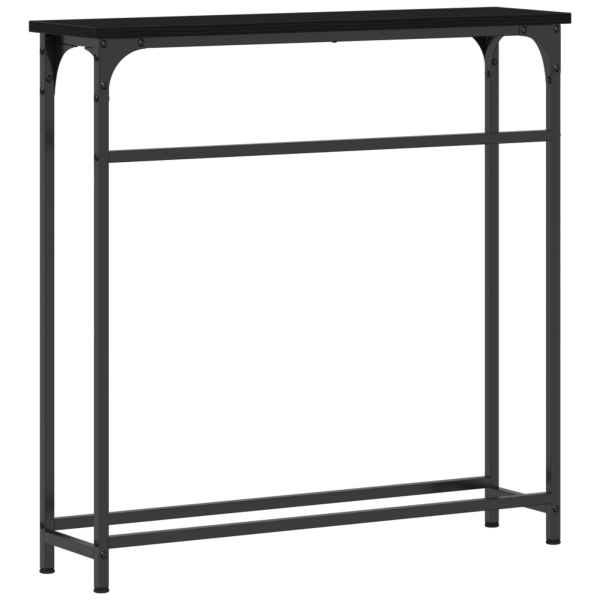 Конзолна маса Черния дъб 75 x 19,5 x 75 см Инженерно дърво
