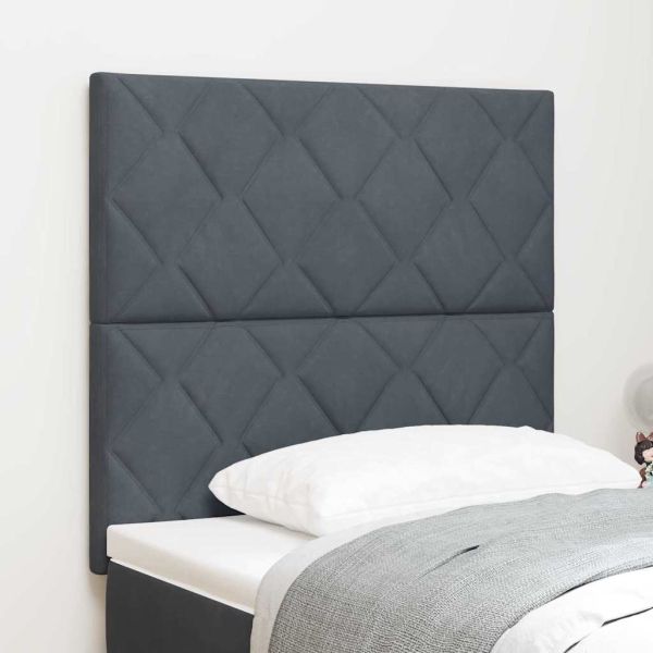 LED глава Тъмен сив 90 cm Кадифе