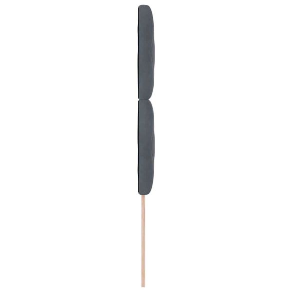LED глава Тъмен сив 90 cm Кадифе