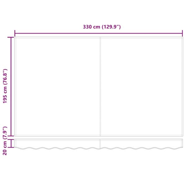 Рамка за сенник Кафяво 350 x 200 cm Полиестер с PU покритие