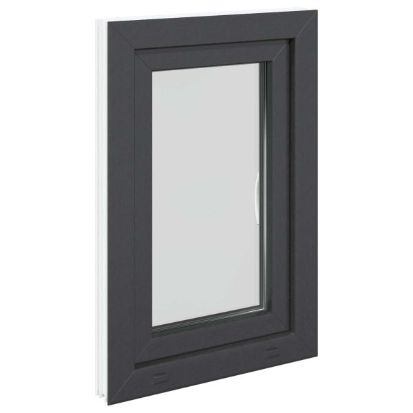 Прозорец за мазе RISOR 50 x 75 cm PVC и стъкло Антрацит