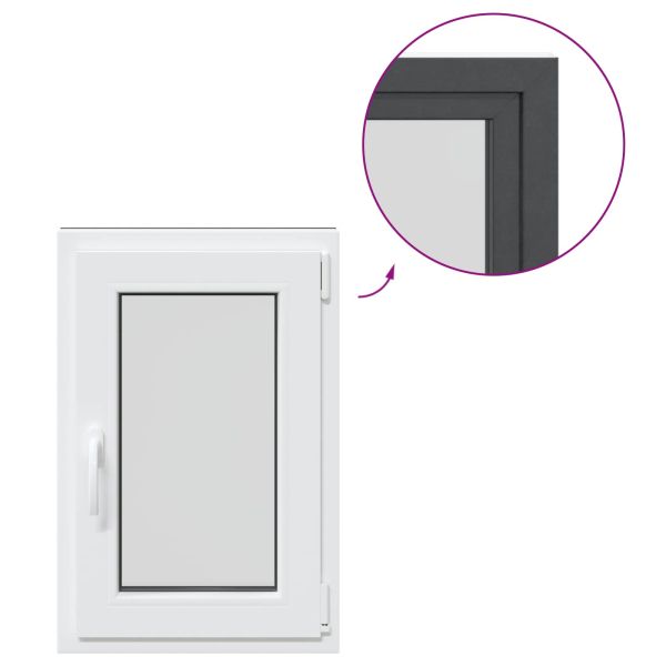 Прозорец за мазе RISOR 50 x 75 cm PVC и стъкло Антрацит
