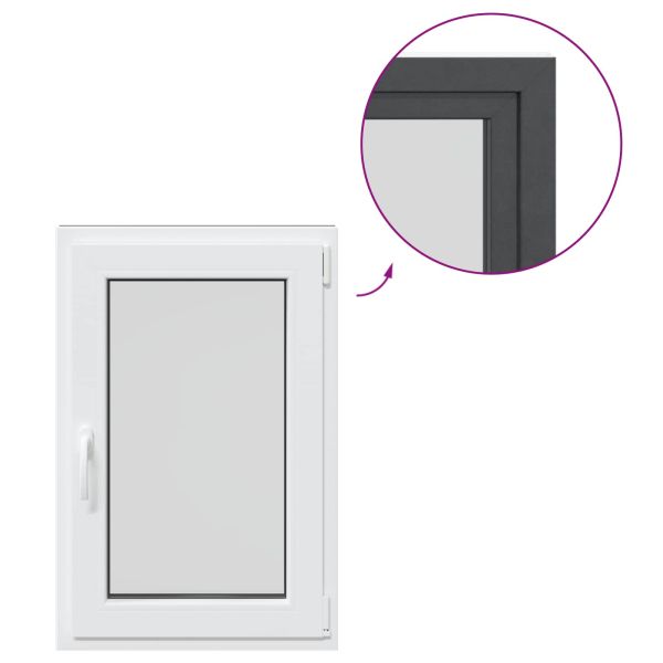 Прозорец за мазе RISOR 60 x 90 cm PVC и стъкло Антрацит