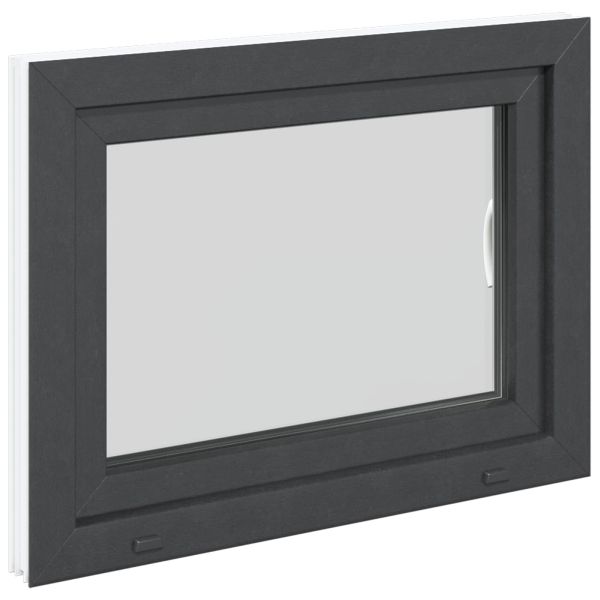 Прозорец за мазе RISOR 60 x 100 cm PVC и стъкло Антрацит