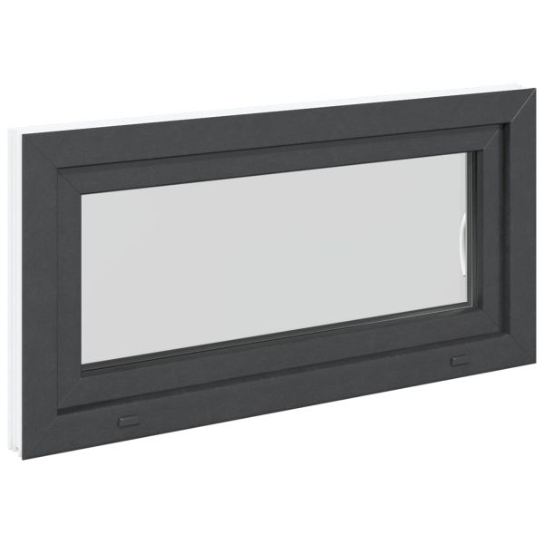 Прозорец за мазе RISOR 100 x 50 cm PVC и стъкло Антрацит