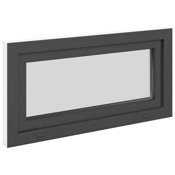 Прозорец за мазе RISOR 100 x 50 cm PVC и стъкло Антрацит