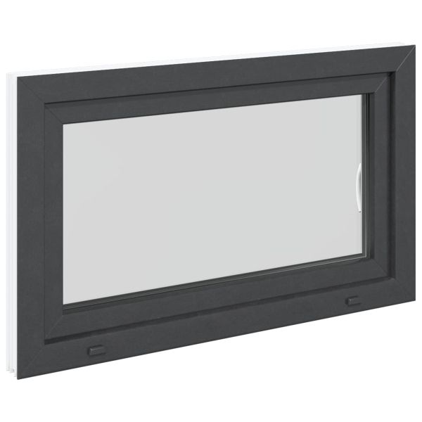 Прозорец за мазе RISOR 100 x 60 cm PVC и стъкло Антрацит