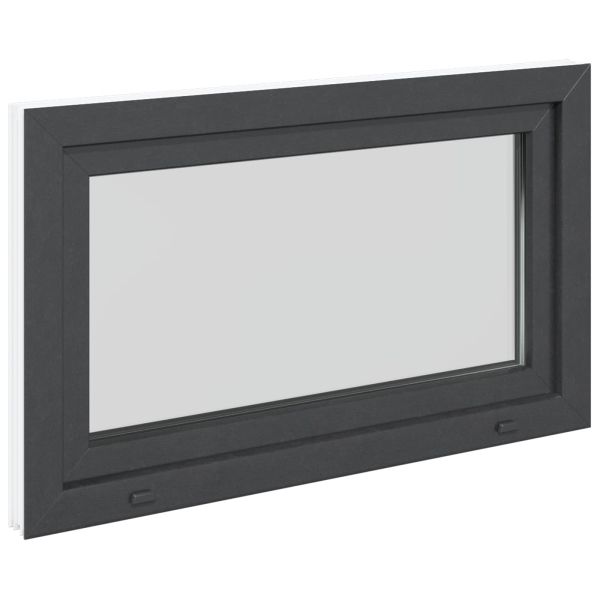 Прозорец за мазе RISOR 100 x 70 cm PVC и стъкло Антрацит