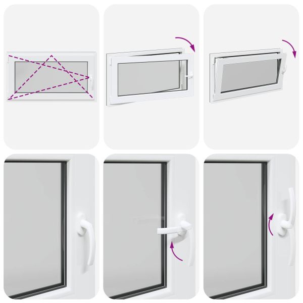 Прозорец за мазе RISOR 110 x 70 cm PVC и стъкло Антрацит