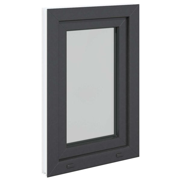 Прозорец за мазе RISOR 50 x 75 cm PVC и стъкло Антрацит