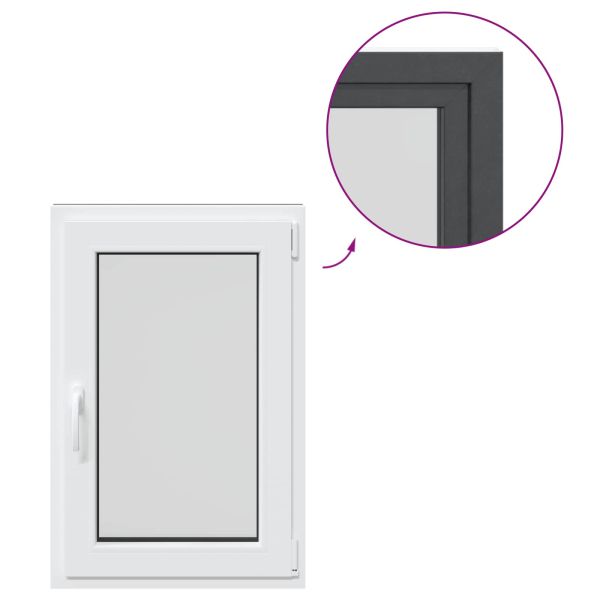 Прозорец за мазе RISOR 60 x 80 cm PVC и стъкло Антрацит