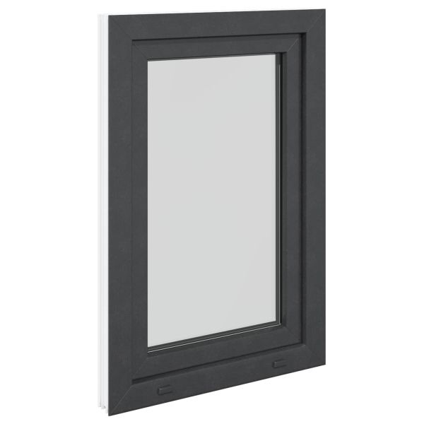 Прозорец за мазе RISOR 60 x 100 cm PVC и стъкло Антрацит