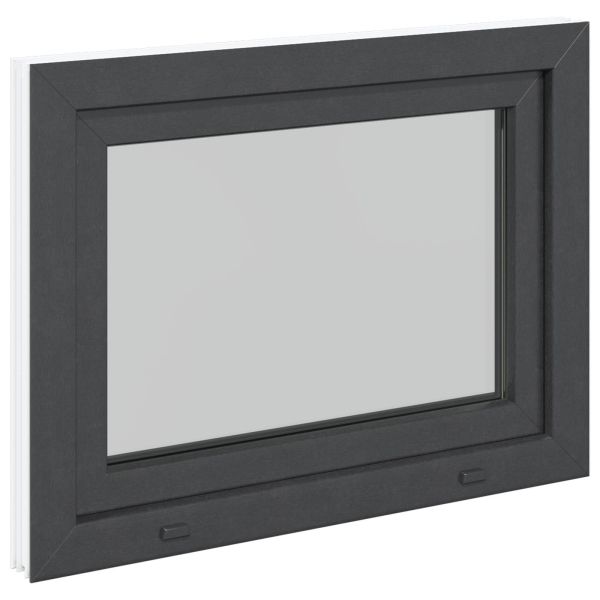 Прозорец за мазе RISOR 80 x 60 cm PVC и стъкло Антрацит