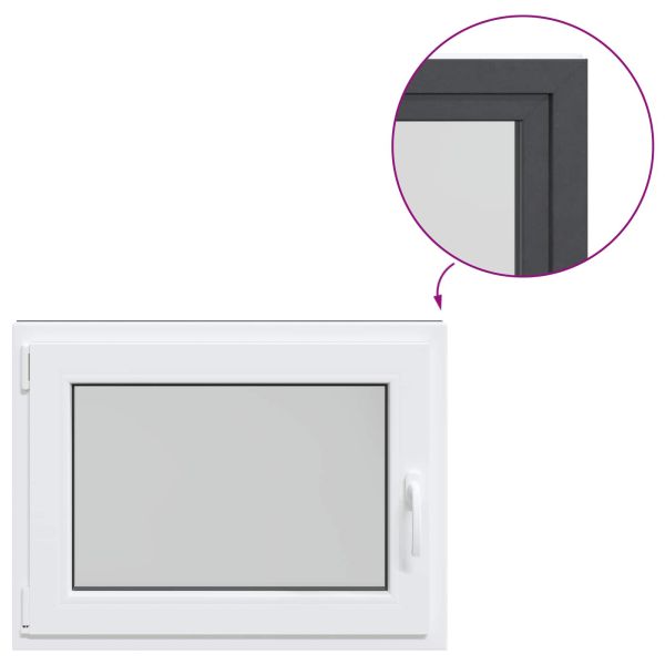 Прозорец за мазе RISOR 80 x 60 cm PVC и стъкло Антрацит