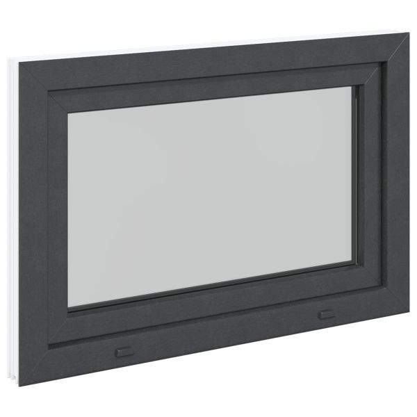 Прозорец за мазе RISOR 90 x 50 cm PVC и стъкло Антрацит