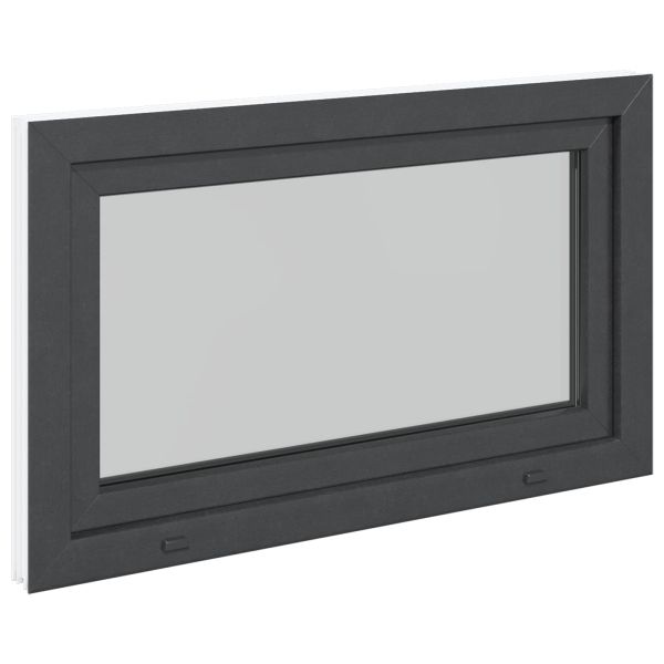 Прозорец за мазе RISOR 100 x 70 cm PVC и стъкло Антрацит