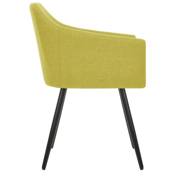 323098 Dining Chairs 2 pcs Green Fabric