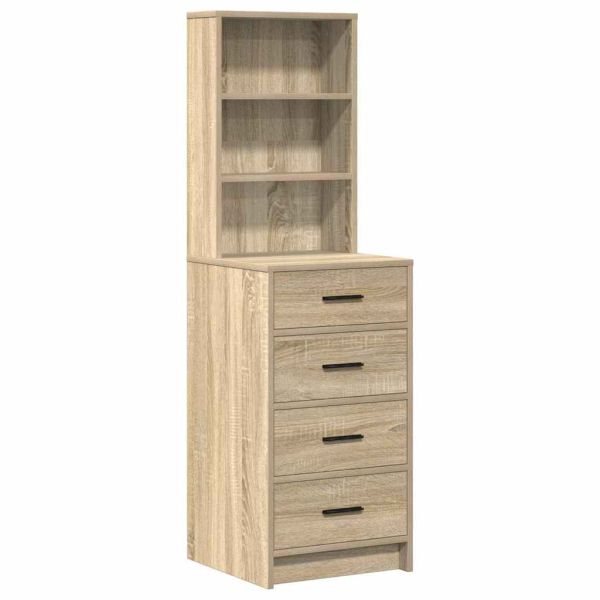Тоалетка с чекмедже Кафяво 78.5 x 41 x 135 см Инженерно дърво