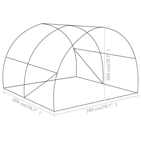 Оранжерия 4 м² 2x2x2 м