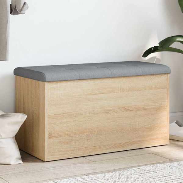 Пейка за съхранение, дъб сонома, 82x42x45 см, инженерно дърво