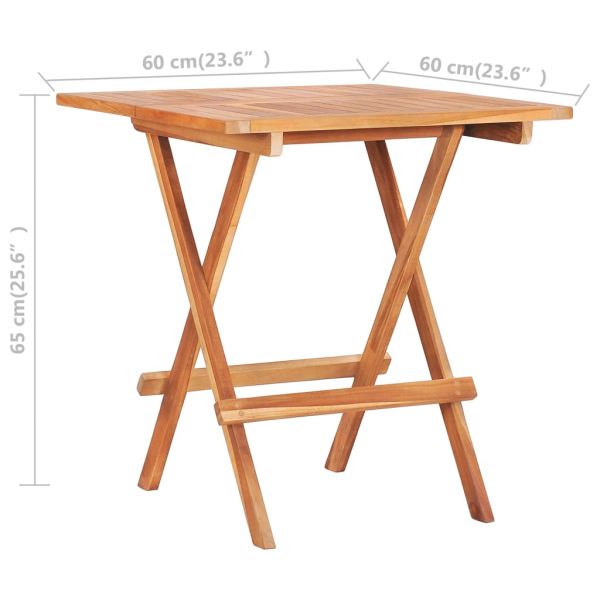 Бистро комплект от 3 части, със зелени възглавници, тик масив