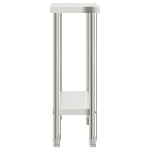 Кухненска работна маса, 110x30x85 см, неръждаема стомана