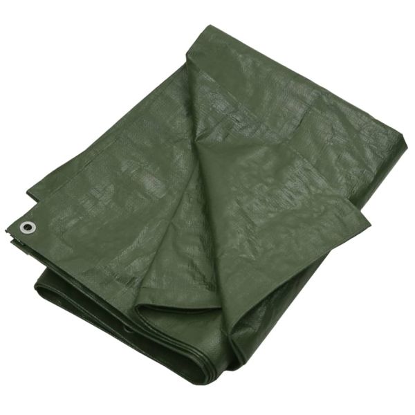 Брезент, 180 г/м², 4x6 м, зелен, HDPE