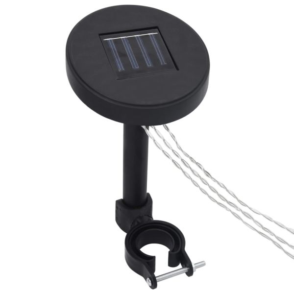 Шатра с LED светещи стрингове, 3х3 м, таупе, текстил