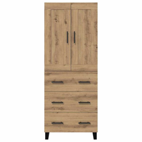 Висок шкаф 2 бр. Дъб 69,5 x 34 x 180 см