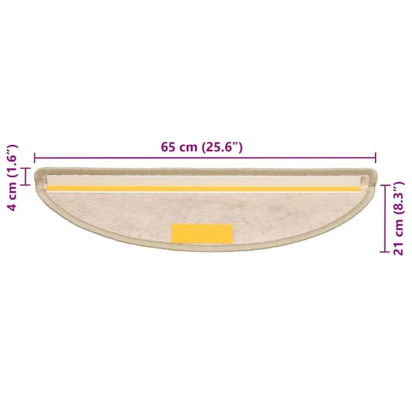 Самозалепващи стелки за стълби сизал 30 бр 65x21x4 см