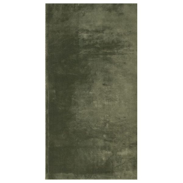 Килим HUARTE с къс косъм, мек и миещ се, горско зелен 80x150 см