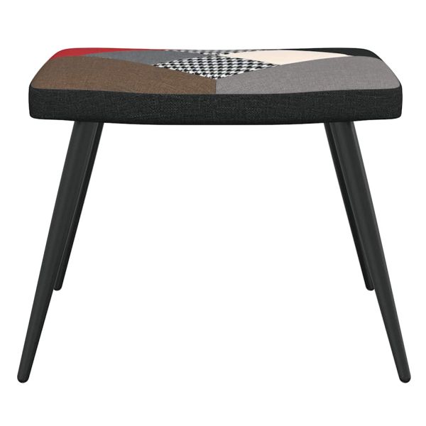 Релаксиращ стол с табуретка, пачуърк, плат