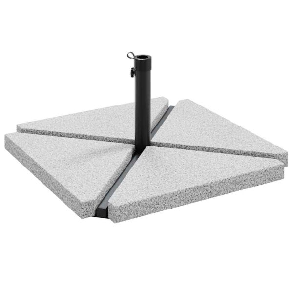 5 Piece Garden Parasol Base Set Гранит и стомана