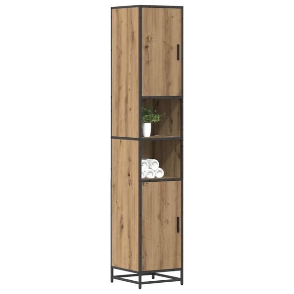 Комплект мебели за баня с рафт с врата Дъб 35 x 37,5 x 188,5 см