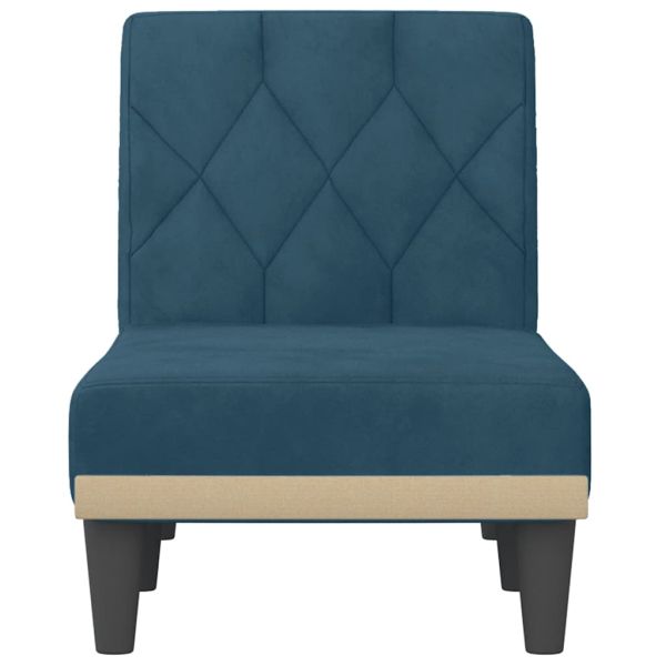 Кушетка, синя, кадифе