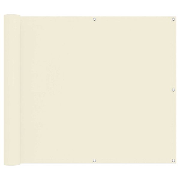 Балконен екран Крем 100 x 600 cm Оксфордска тъкан