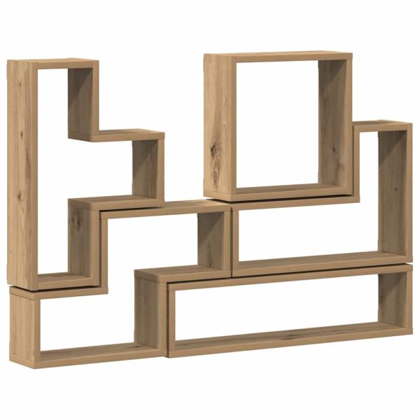 Стенен рафт Монтиране на стена Дъб 96 x 12 x 64 см