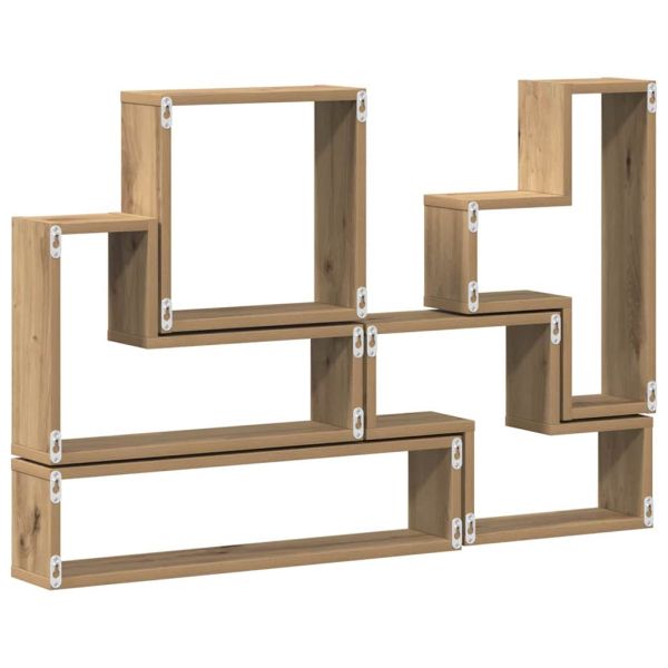 Стенен рафт Монтиране на стена Дъб 96 x 12 x 64 см