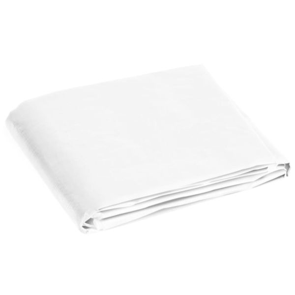Брезент, 180 г/м², 4x5 м, бял, HDPE