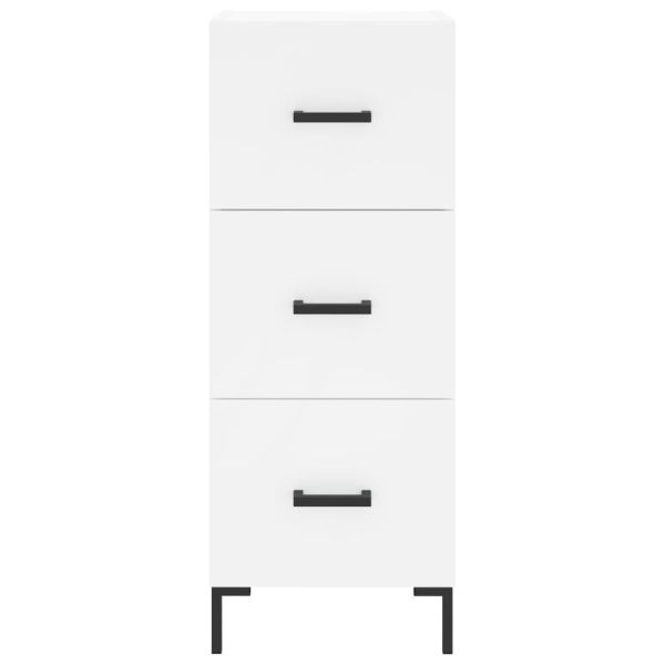 Висок шкаф, бял, 34,5x34x180 см, инженерно дърво