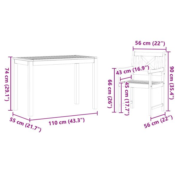 Комплект за хранене в градината 3 pcs Кафяво