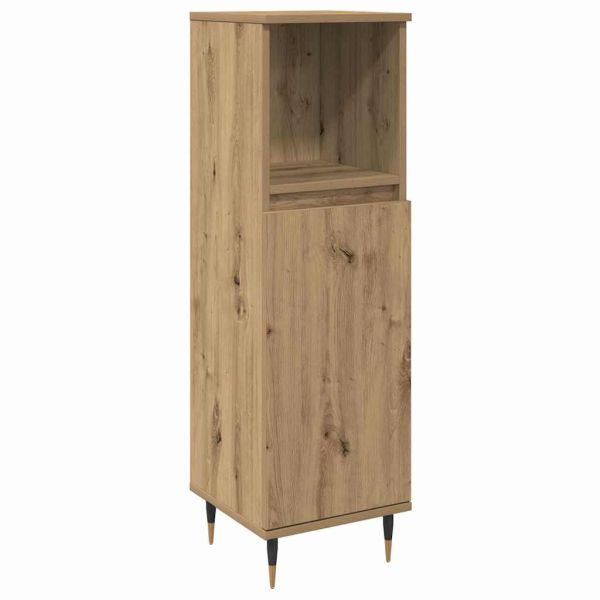 Комплект мебели за баня 3 бр. Дъб 30 x 30 x 180 см